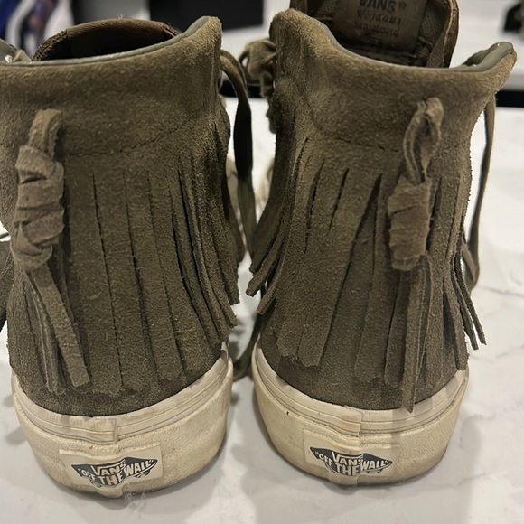 Van’s Olive Suede High Top Moccasin Sneaker - Picture 2 of 5